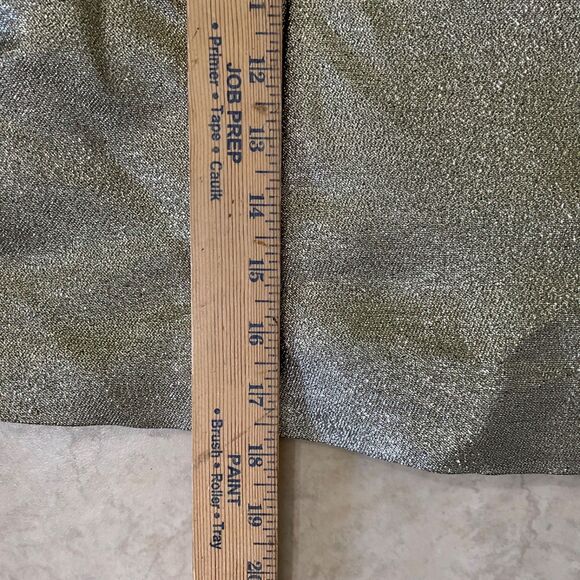 Cache Cocktail Party Blouse women’s Size XL Gold metallic peplum hem Lined - Picture 4 of 9